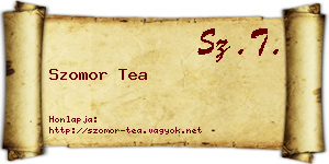 Szomor Tea névjegykártya